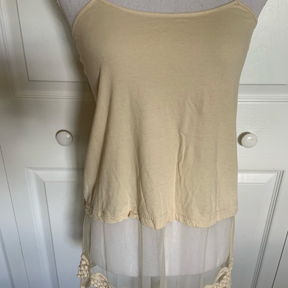 Tan Top Extender with Lace Trim - Picture 2 of 7